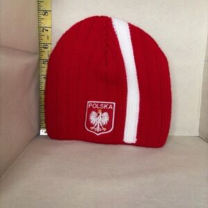Red and White Beanie for Men